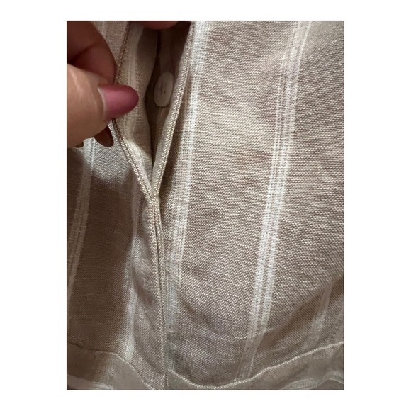 MOTF Linen Blend Wide Leg Jumpsuit Medium - Picture 8 of 11